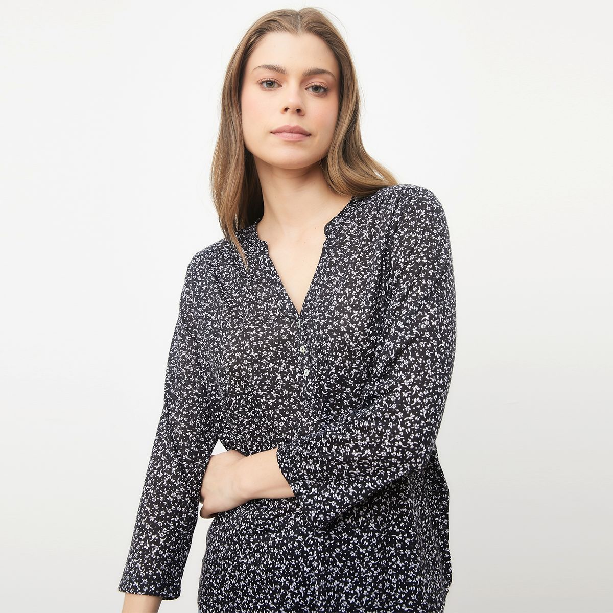 UNIVERSITY CLUB - Polera University Club Estampada Manga 3/4 Mujer