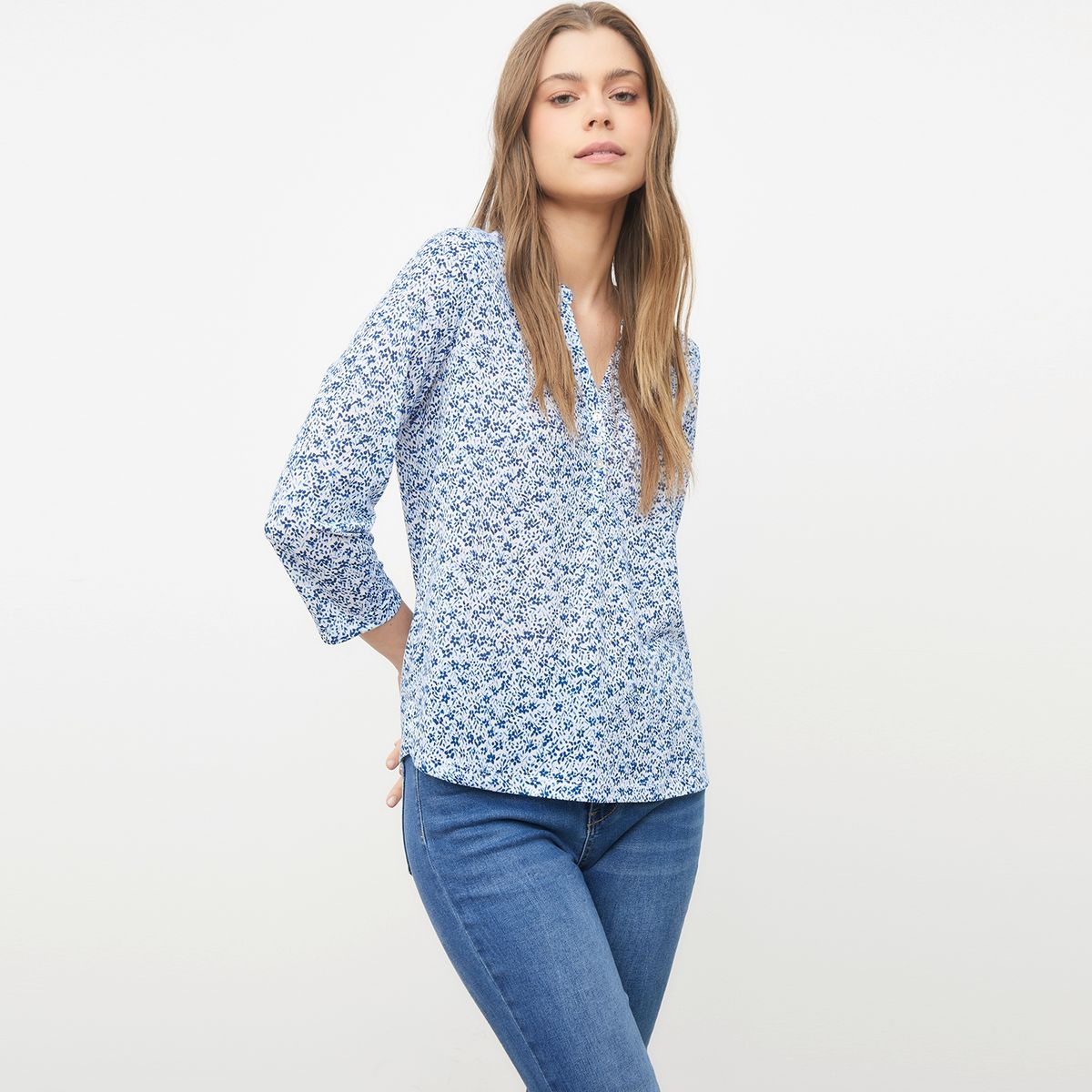 UNIVERSITY CLUB - Polera University Club Estampada Manga 3/4 Mujer