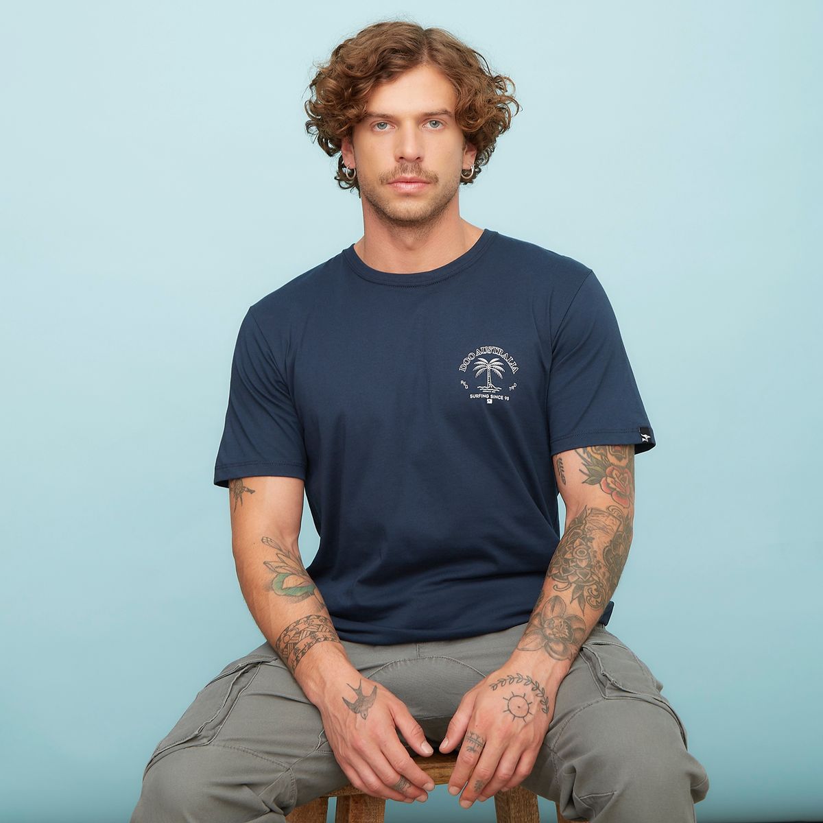 DOO AUSTRALIA - Polera Manga Corta Algodón Hombre Doo Australia