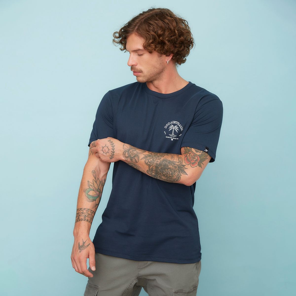 DOO AUSTRALIA - Polera Manga Corta Algodón Hombre Doo Australia