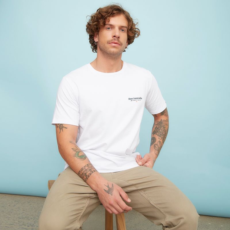 DOO AUSTRALIA - Polera Manga Corta Algodón Hombre Doo Australia