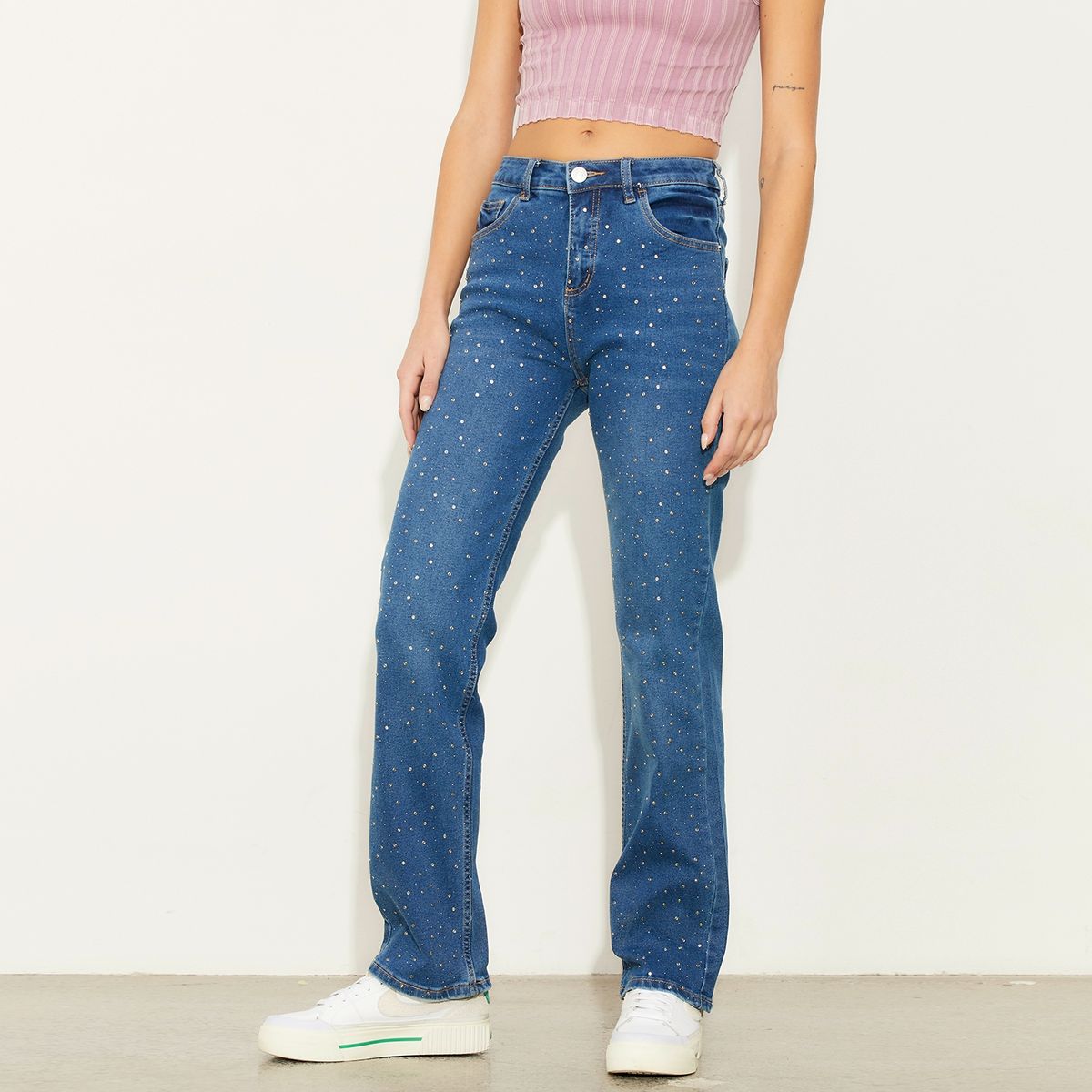 AMERICANINO - Jeans Recto Tiro Medio Mujer Americanino