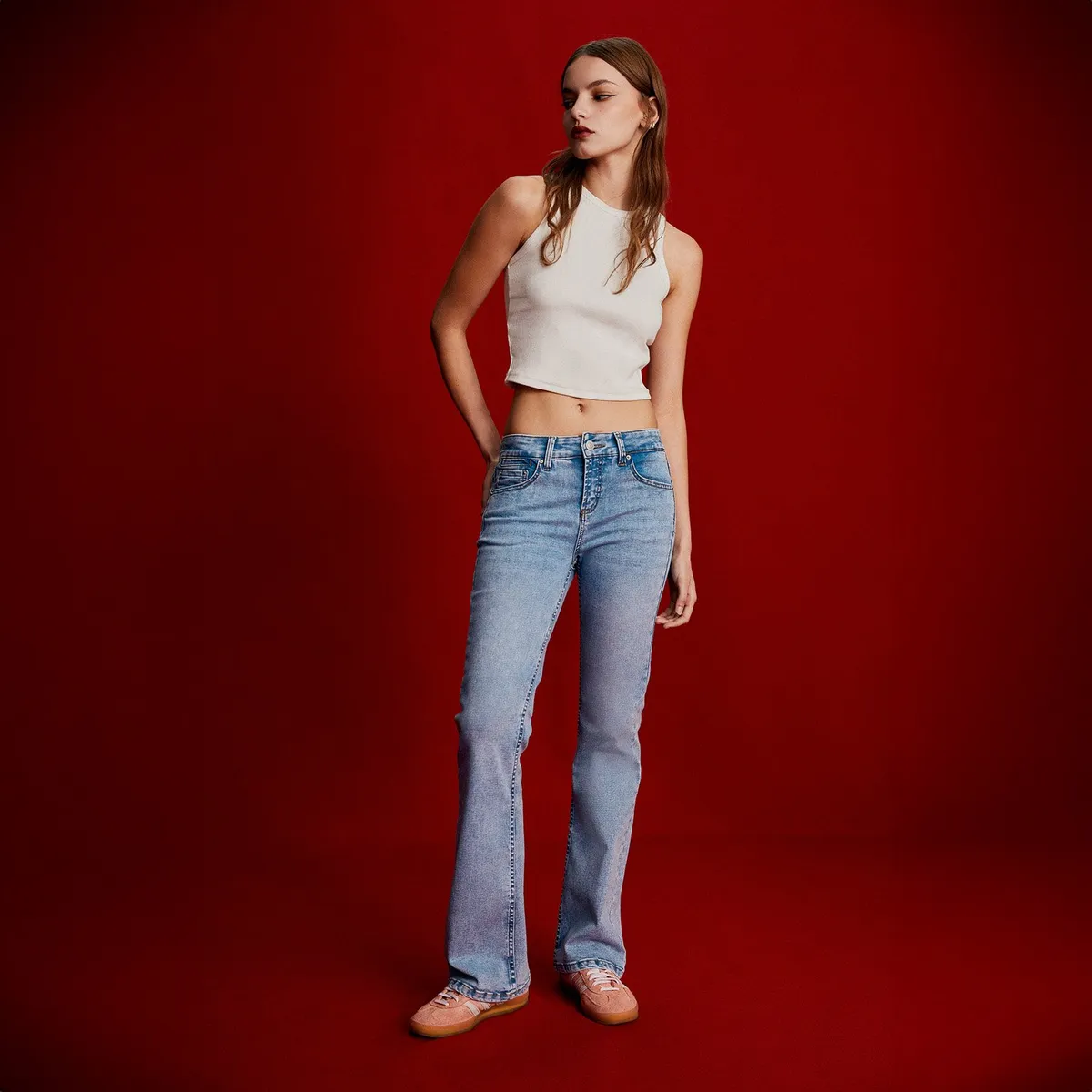 AMERICANINO - Jeans Flare Tiro Medio Americanino Mujer