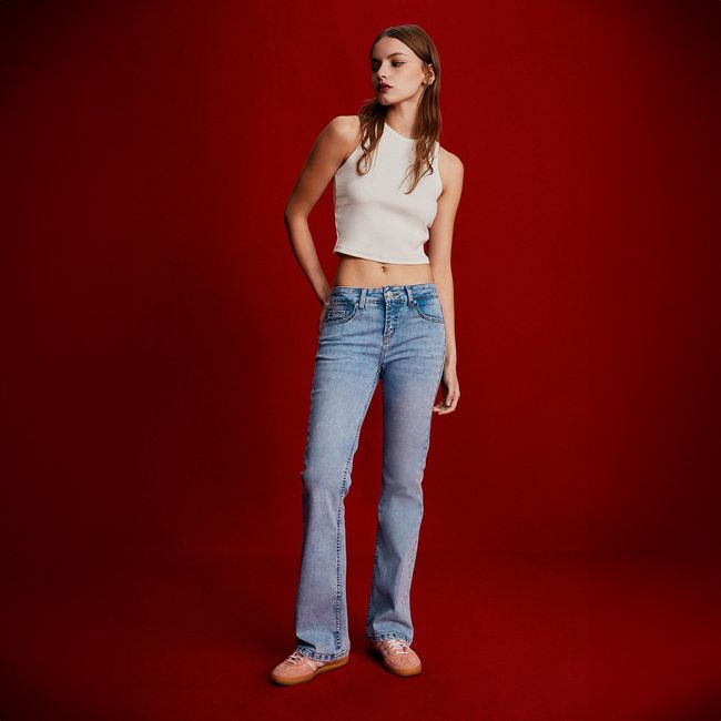 AMERICANINO - Jeans Flare Tiro Medio Americanino Mujer