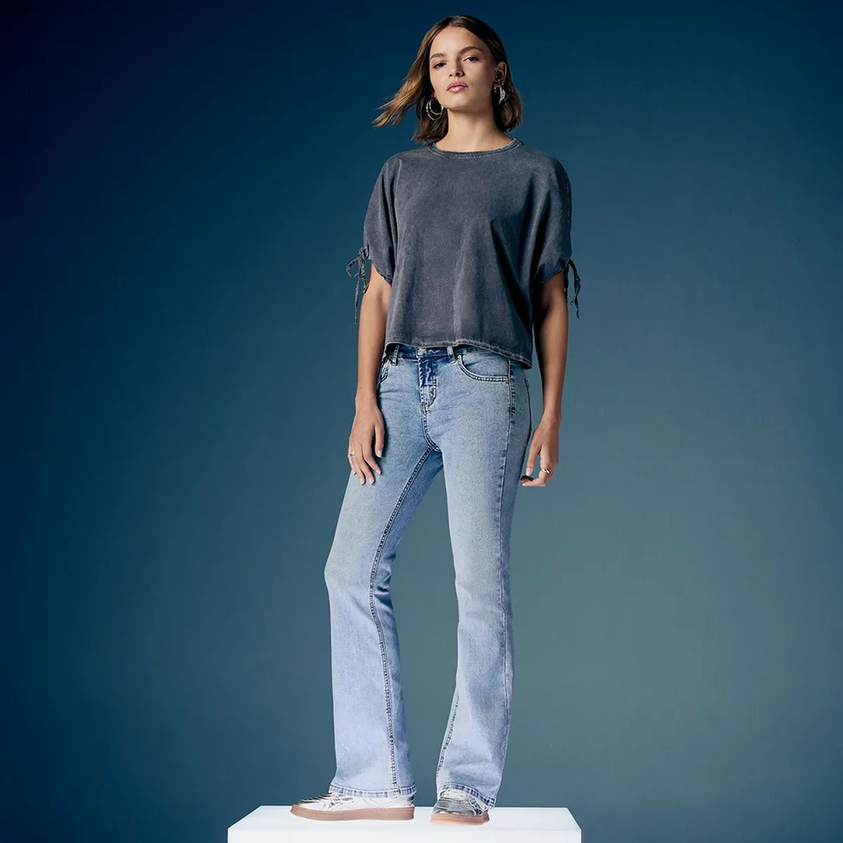 AMERICANINO - Jeans Flare Tiro Medio Mujer Americanino