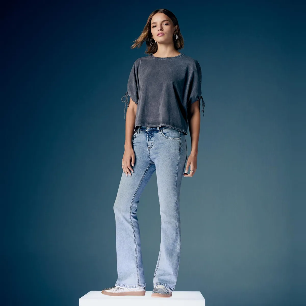 AMERICANINO - Jeans Flare Tiro Medio Mujer Americanino