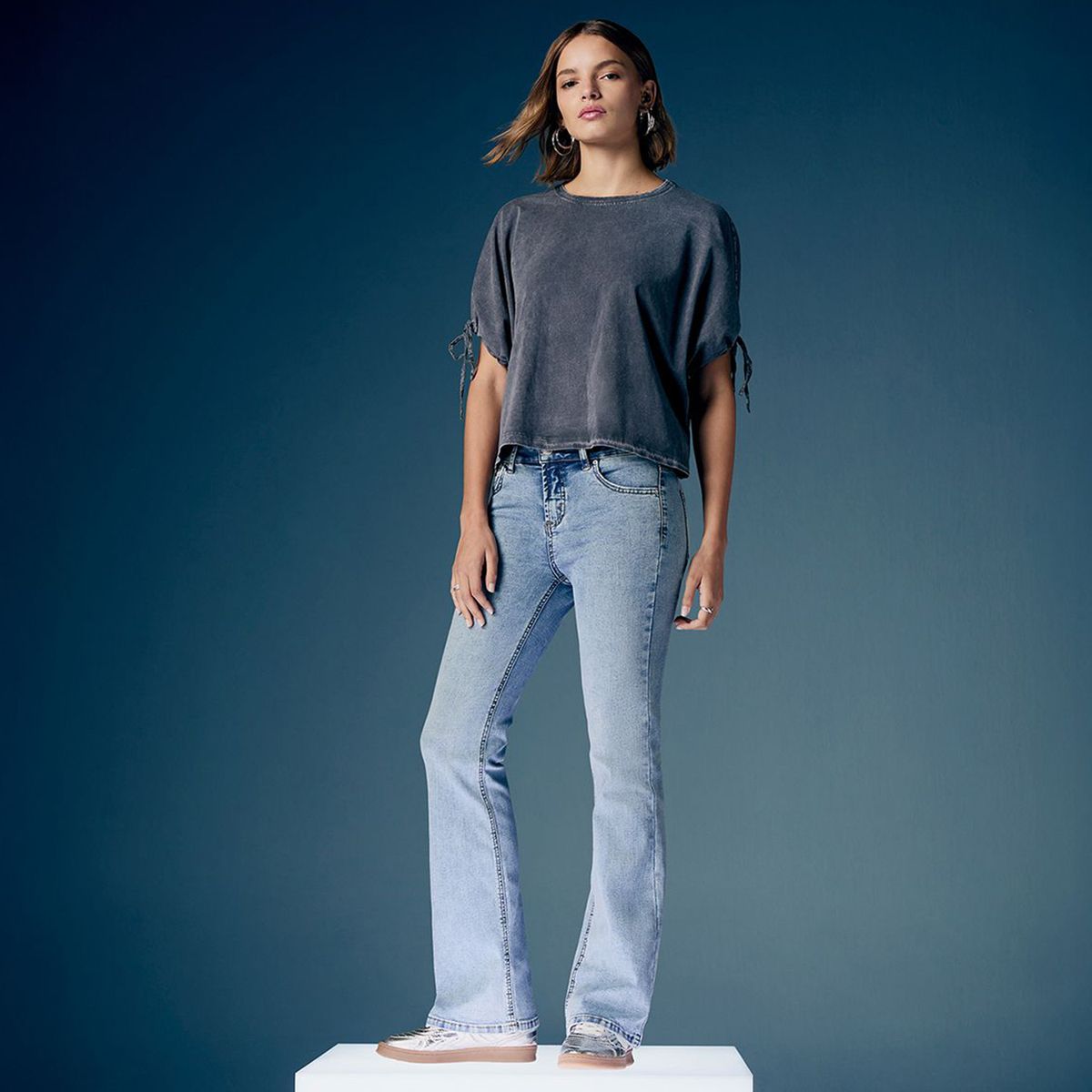 AMERICANINO - Jeans Flare Tiro Medio Mujer Americanino