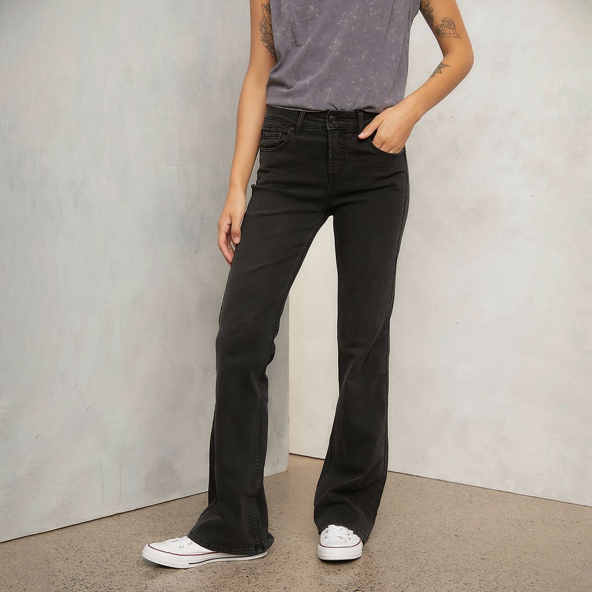 AMERICANINO - Jeans Flare Tiro Medio Americanino Mujer