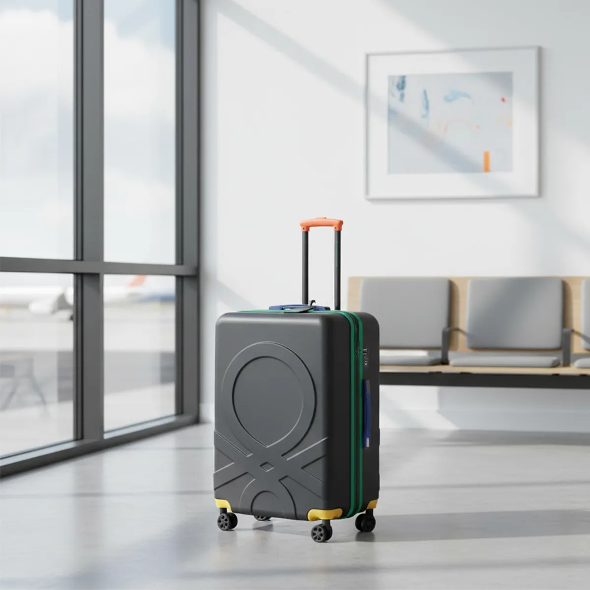 BENETTON - Maleta Vintage Grande L Benetton