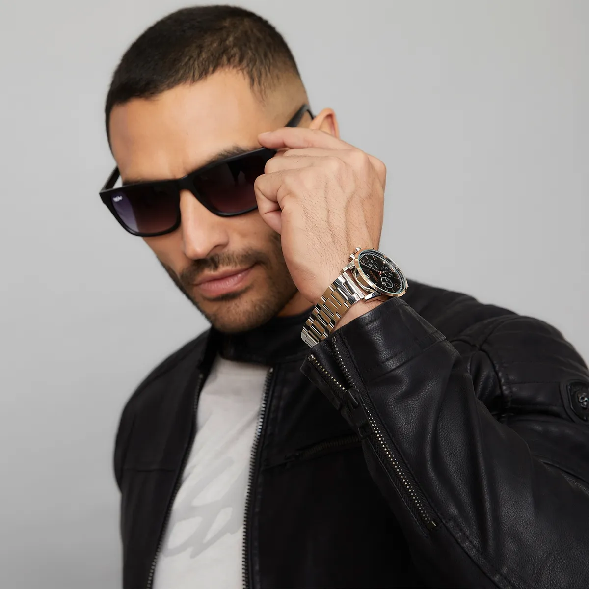 MOSSIMO - Pack Reloj Análogo + Anteojos de Sol Hombre Mossimo