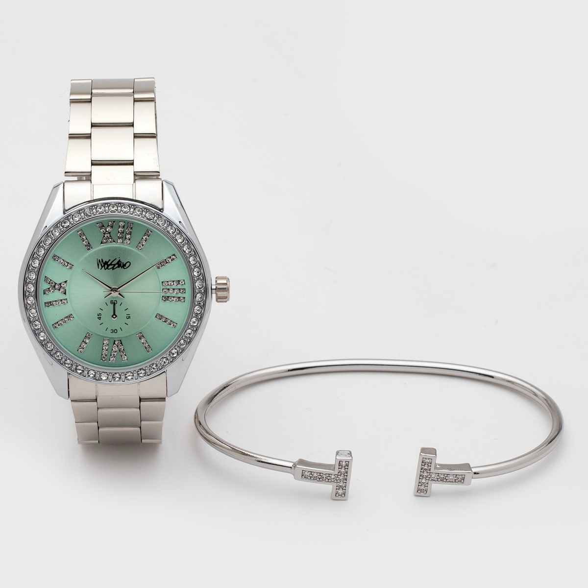 MOSSIMO - Pack Reloj Análogo + Pulsera Mujer Mossimo