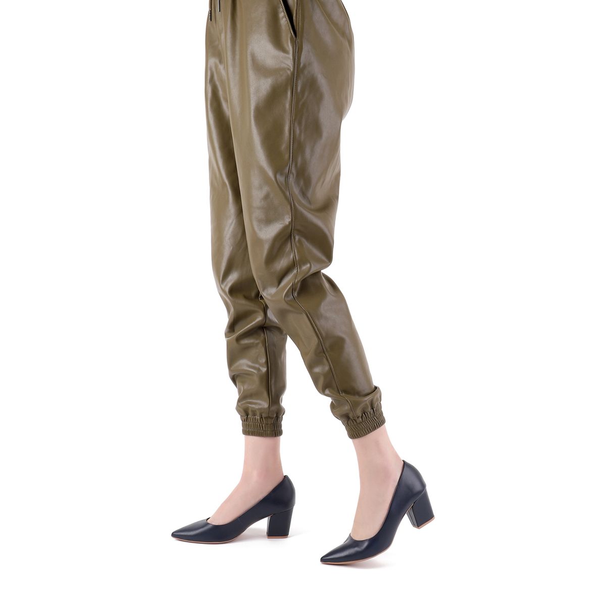 USAFLEX - Zapato Formal Mujer Cuero Azul Usaflex