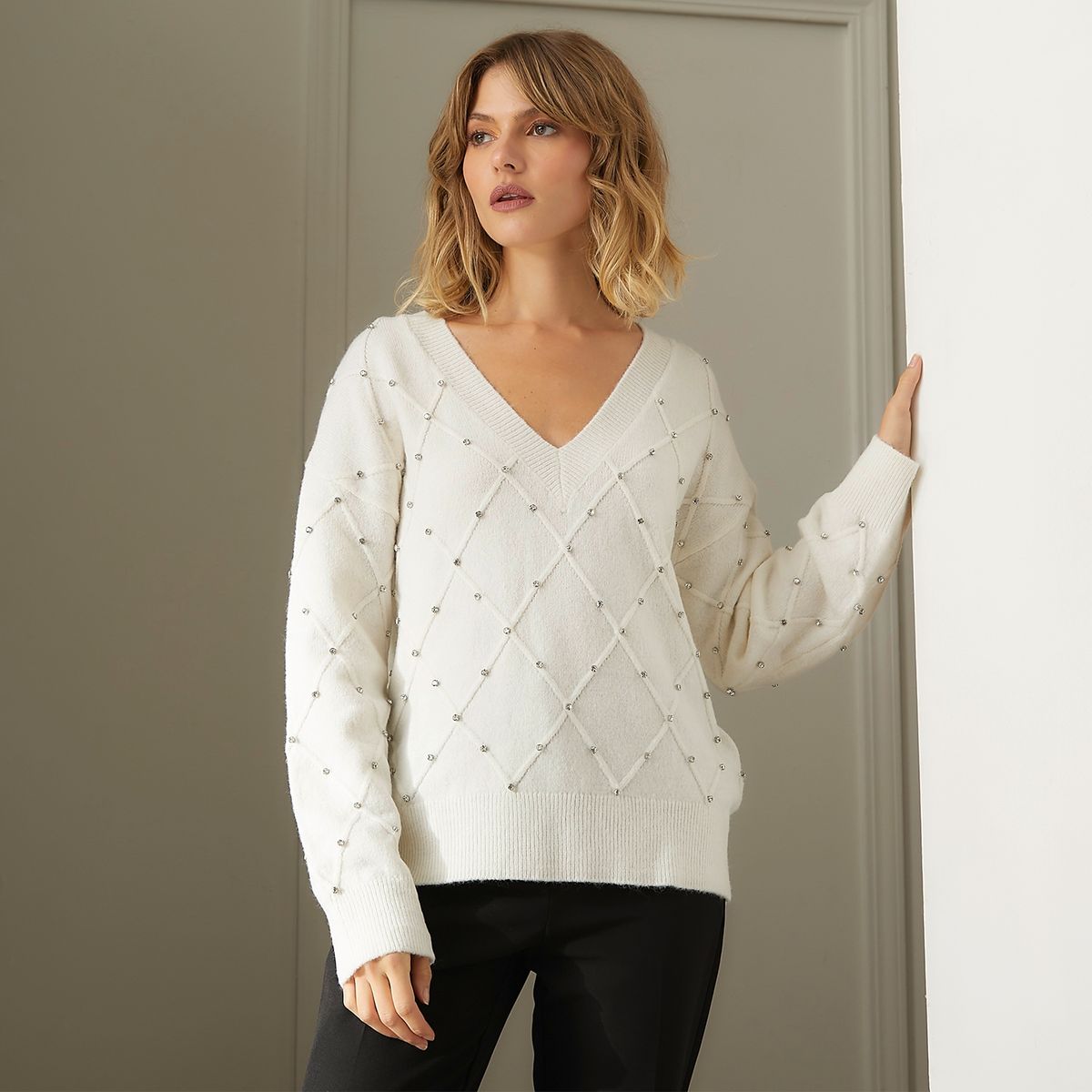 BASEMENT - Sweater Manga Larga Mujer Basement