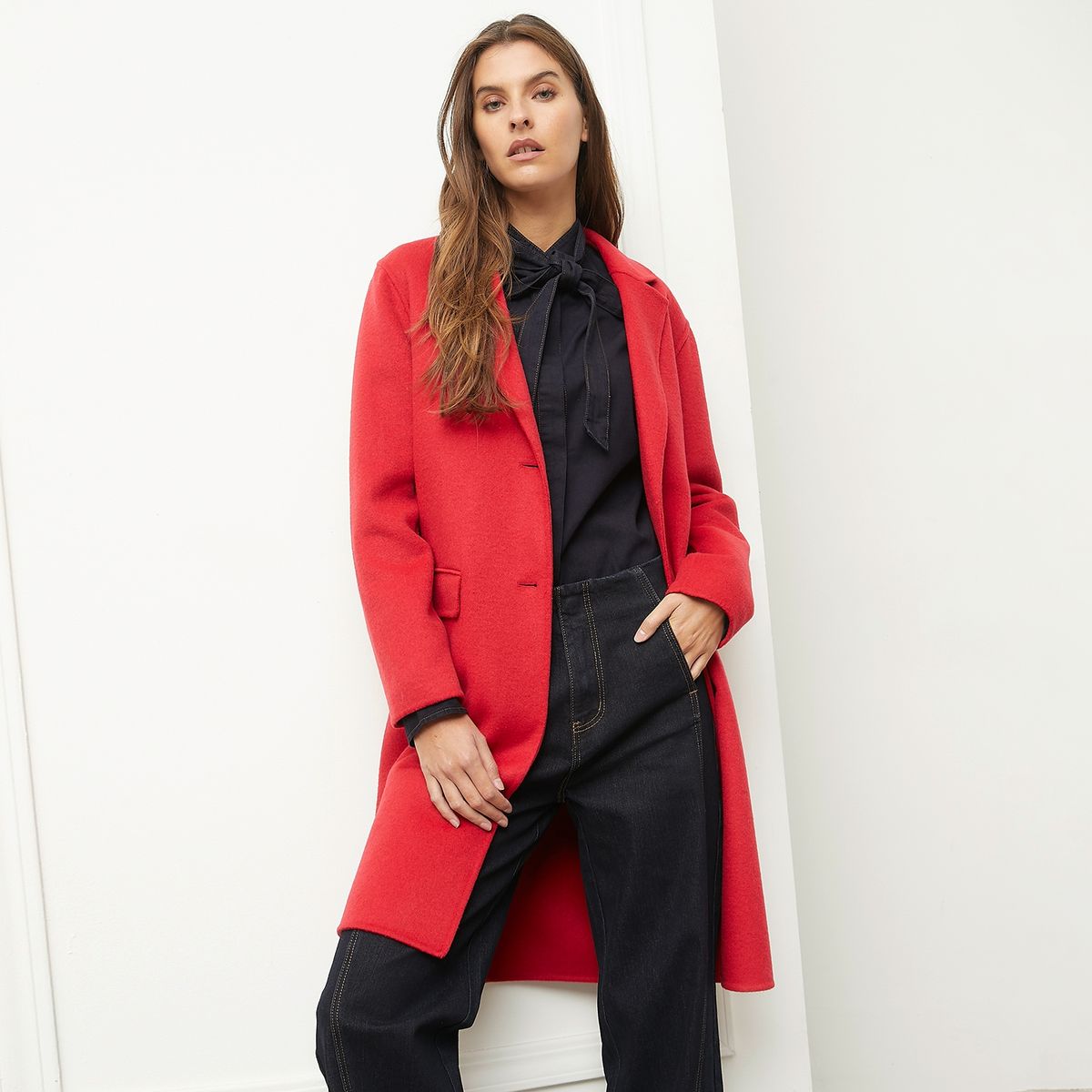 BASEMENT - Abrigo Paño Mujer Basement