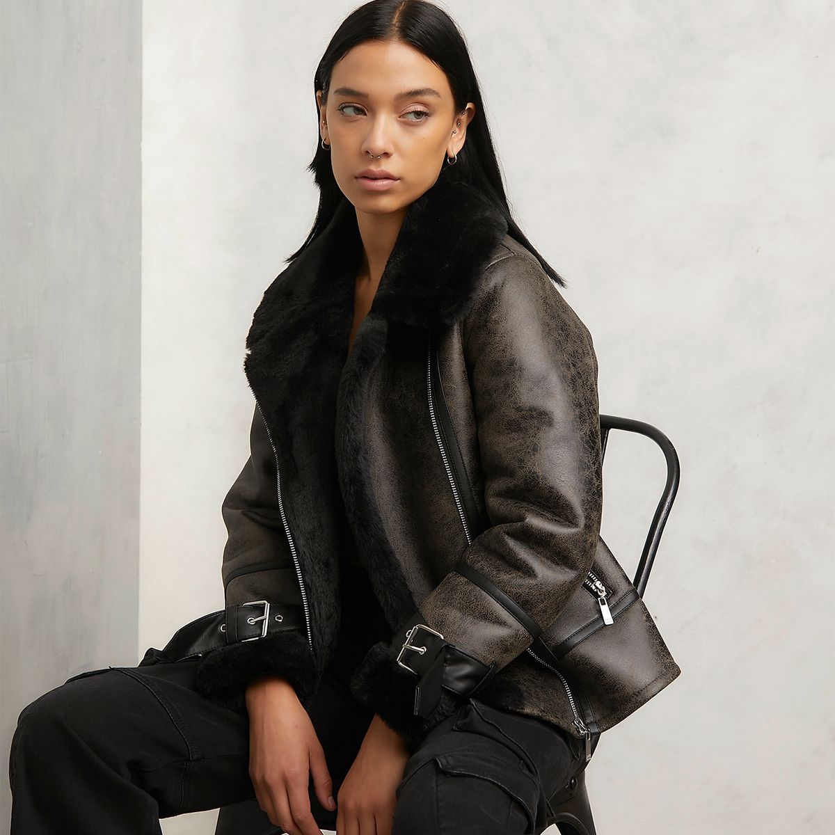 AMERICANINO - Chaqueta Eco Cuero Mujer Americanino