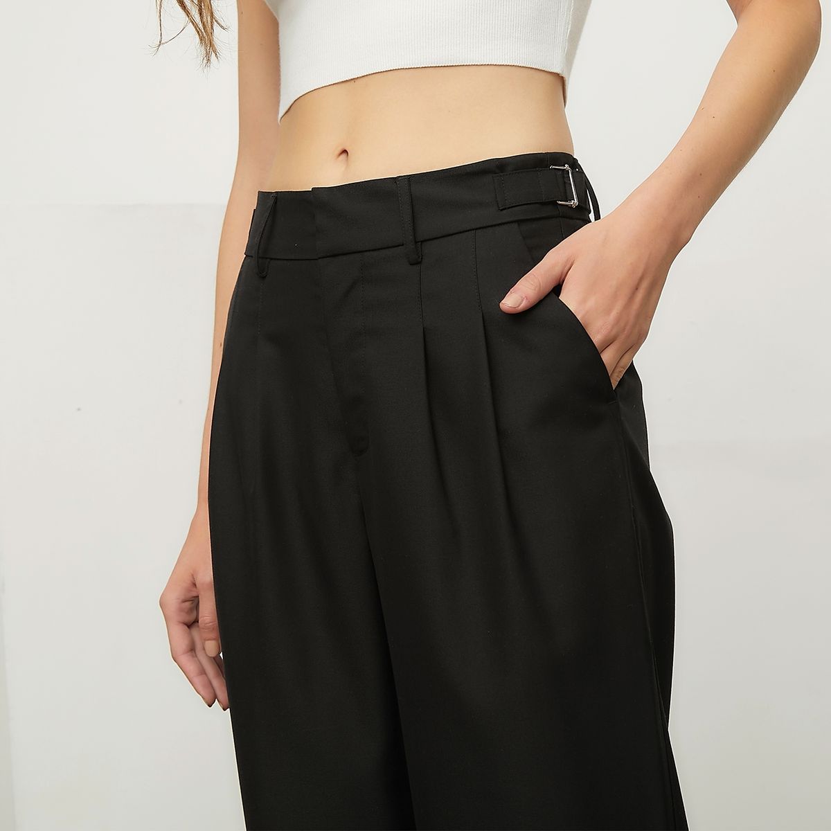 SYBILLA - Pantalón Recto Tiro Medio Mujer Sybilla