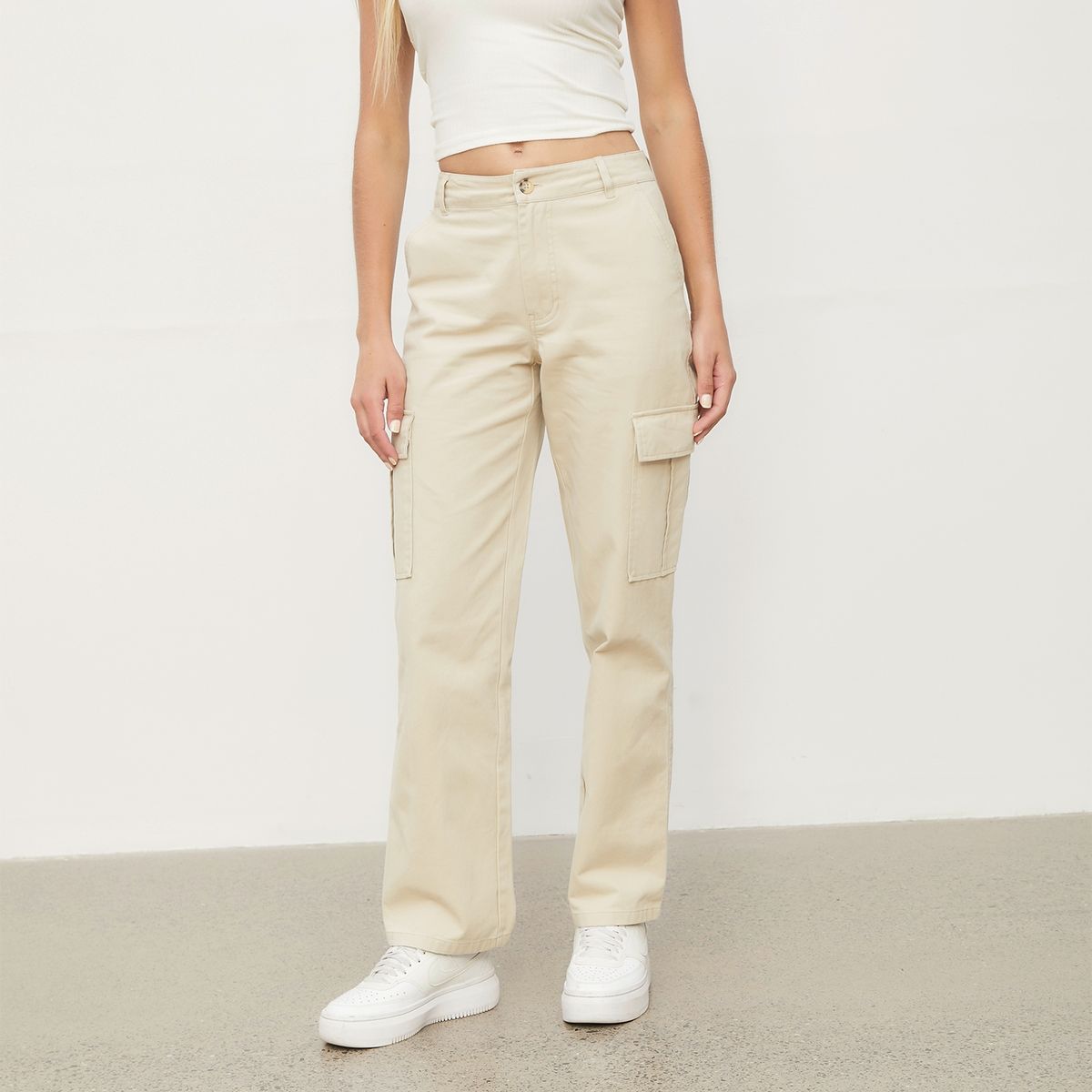 SYBILLA - Pantalón Cargo Tiro Alto Mujer Sybilla