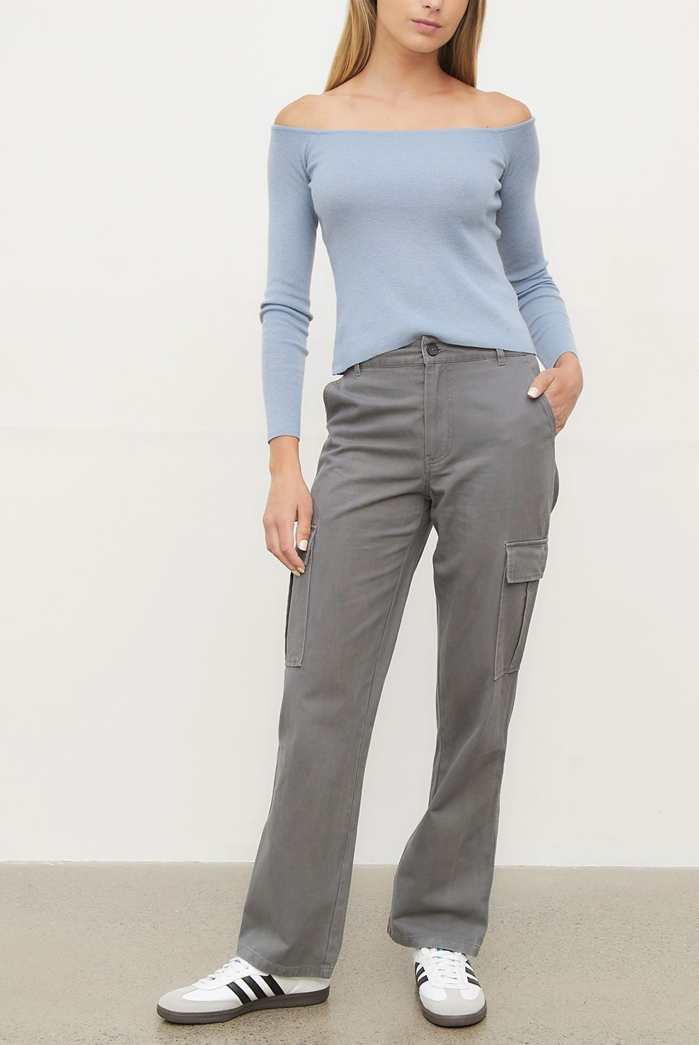 SYBILLA - Pantalón Cargo Tiro Alto Mujer Sybilla