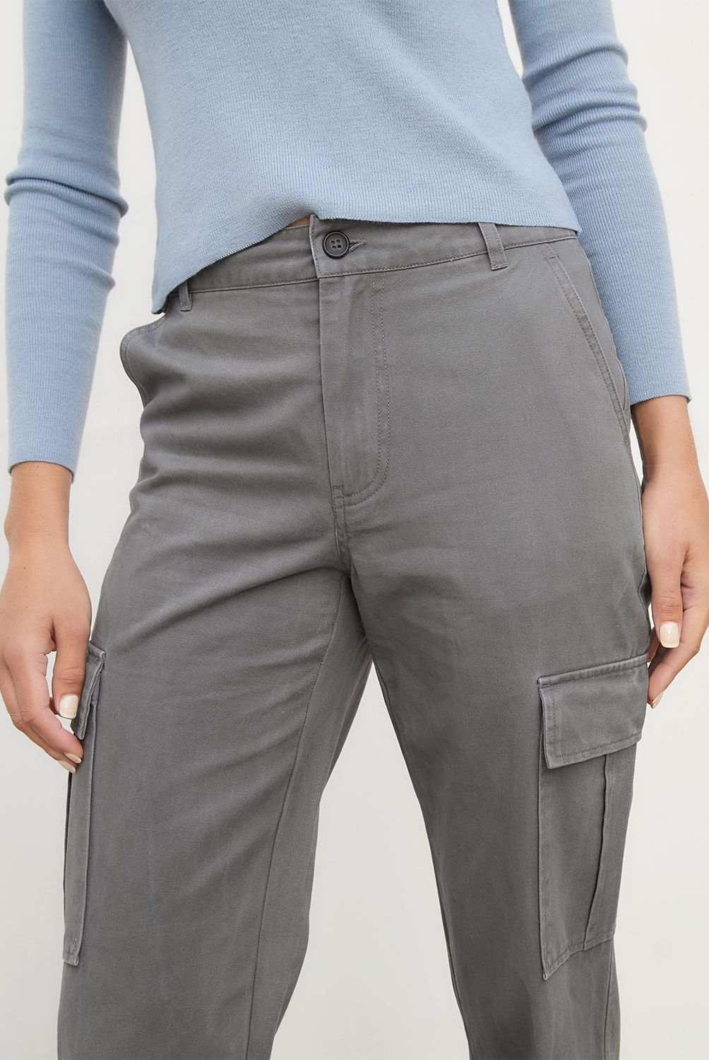 SYBILLA - Pantalón Cargo Tiro Alto Mujer Sybilla