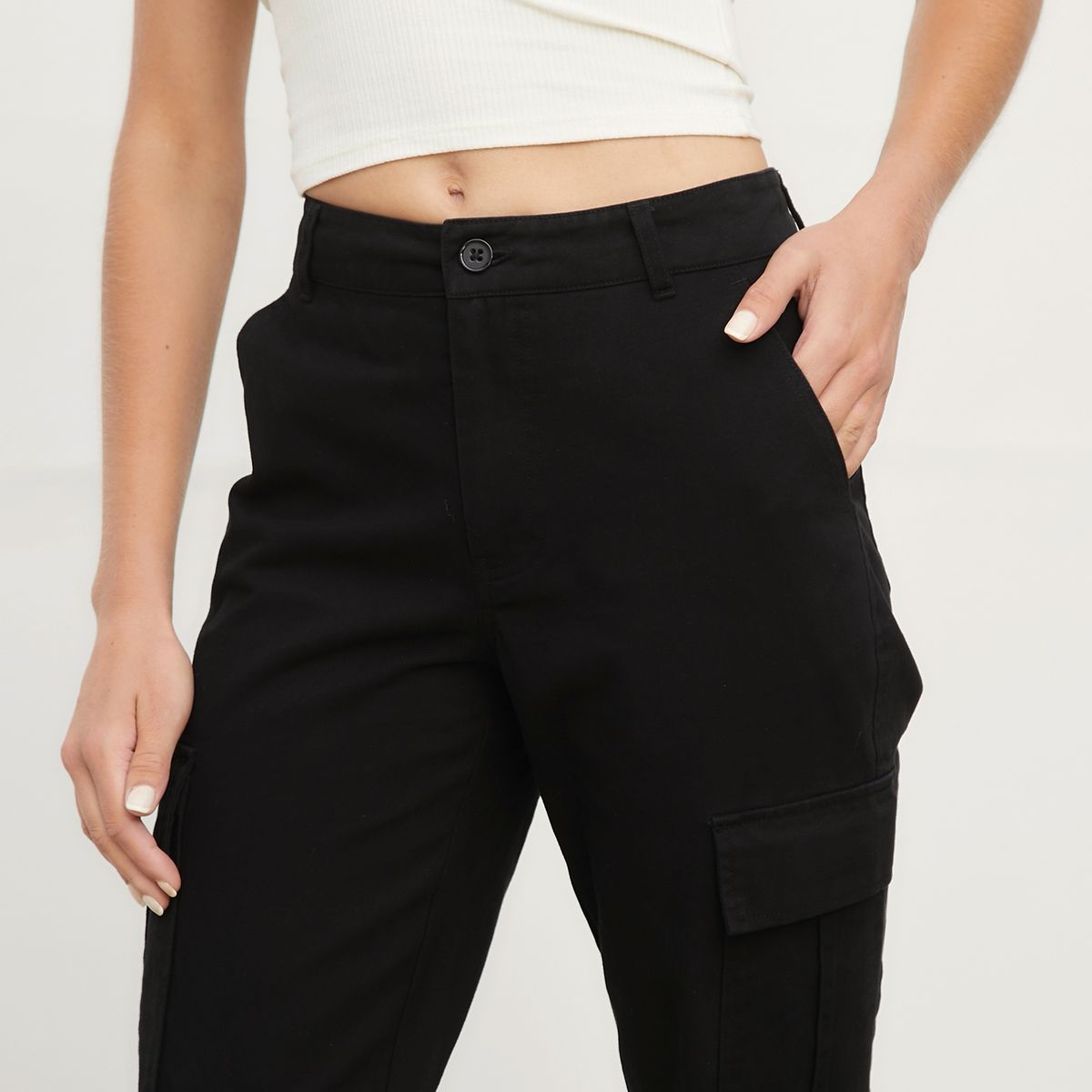 SYBILLA - Pantalón Cargo Tiro Alto Mujer Sybilla