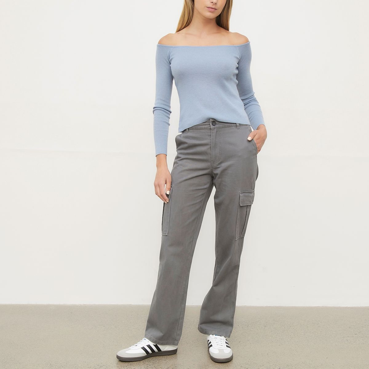 SYBILLA - Pantalón Cargo Tiro Alto Mujer Sybilla