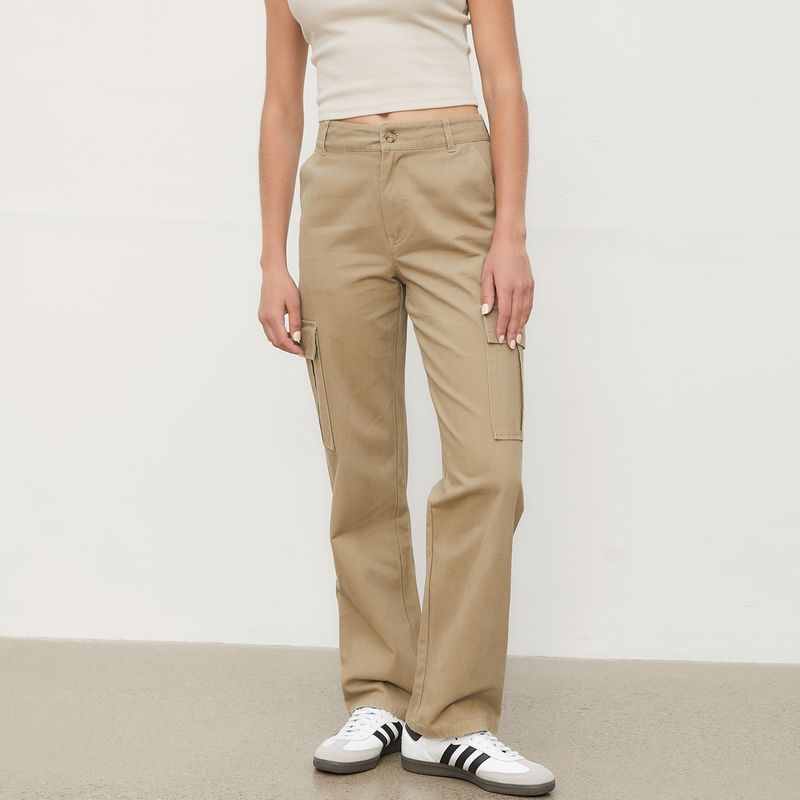 SYBILLA - Pantalón Cargo Tiro Alto Mujer Sybilla