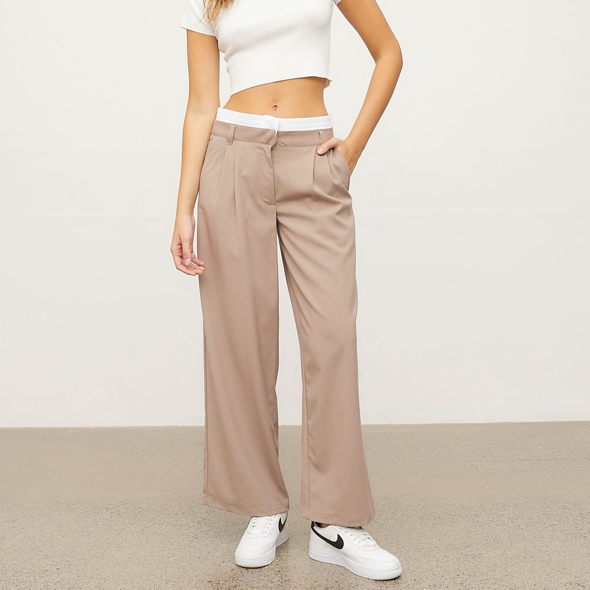 SYBILLA - Pantalón Wide Leg Tito Alto Mujer Sybilla