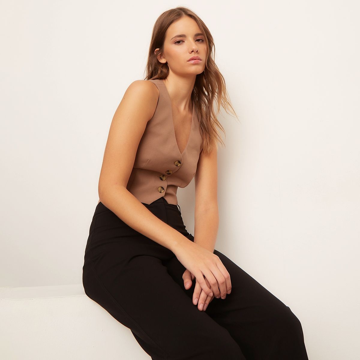 SYBILLA - Blusa Sin Mangas Mujer Sybilla