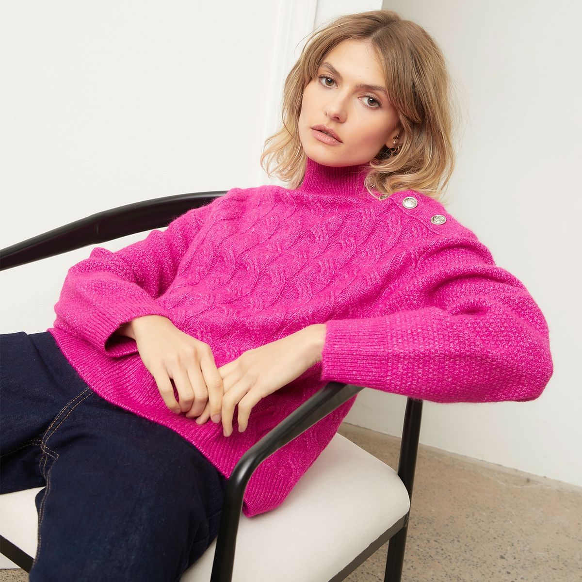 BASEMENT - Sweater Manga Larga Mujer Basement