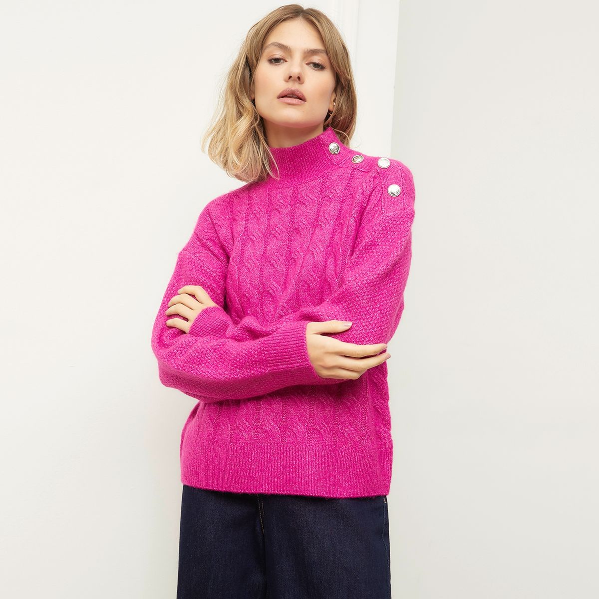 BASEMENT - Sweater Manga Larga Mujer Basement