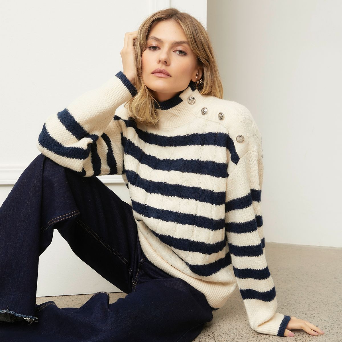 BASEMENT - Sweater Manga Larga Mujer Basement