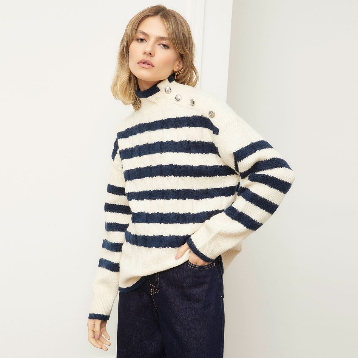 BASEMENT - Sweater Manga Larga Mujer Basement