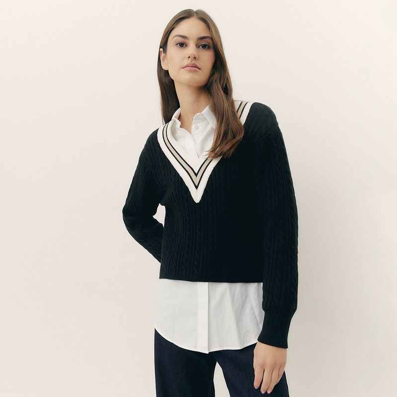 BASEMENT - Sweater Manga Larga Mujer Basement