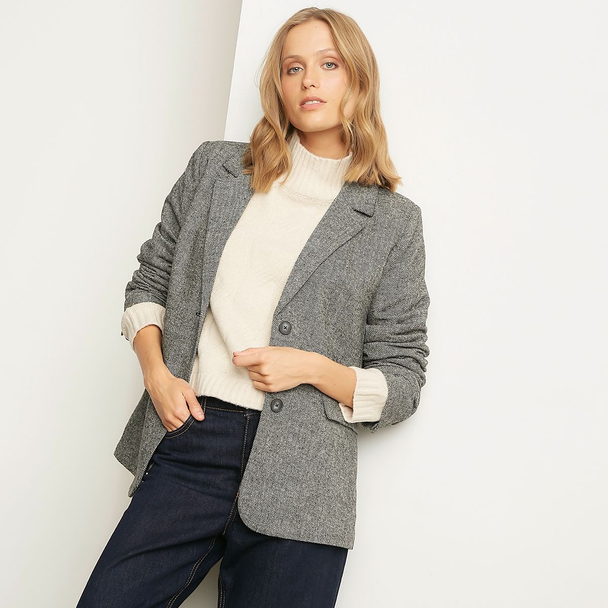 BASEMENT - Blazer Paño Mujer Basement