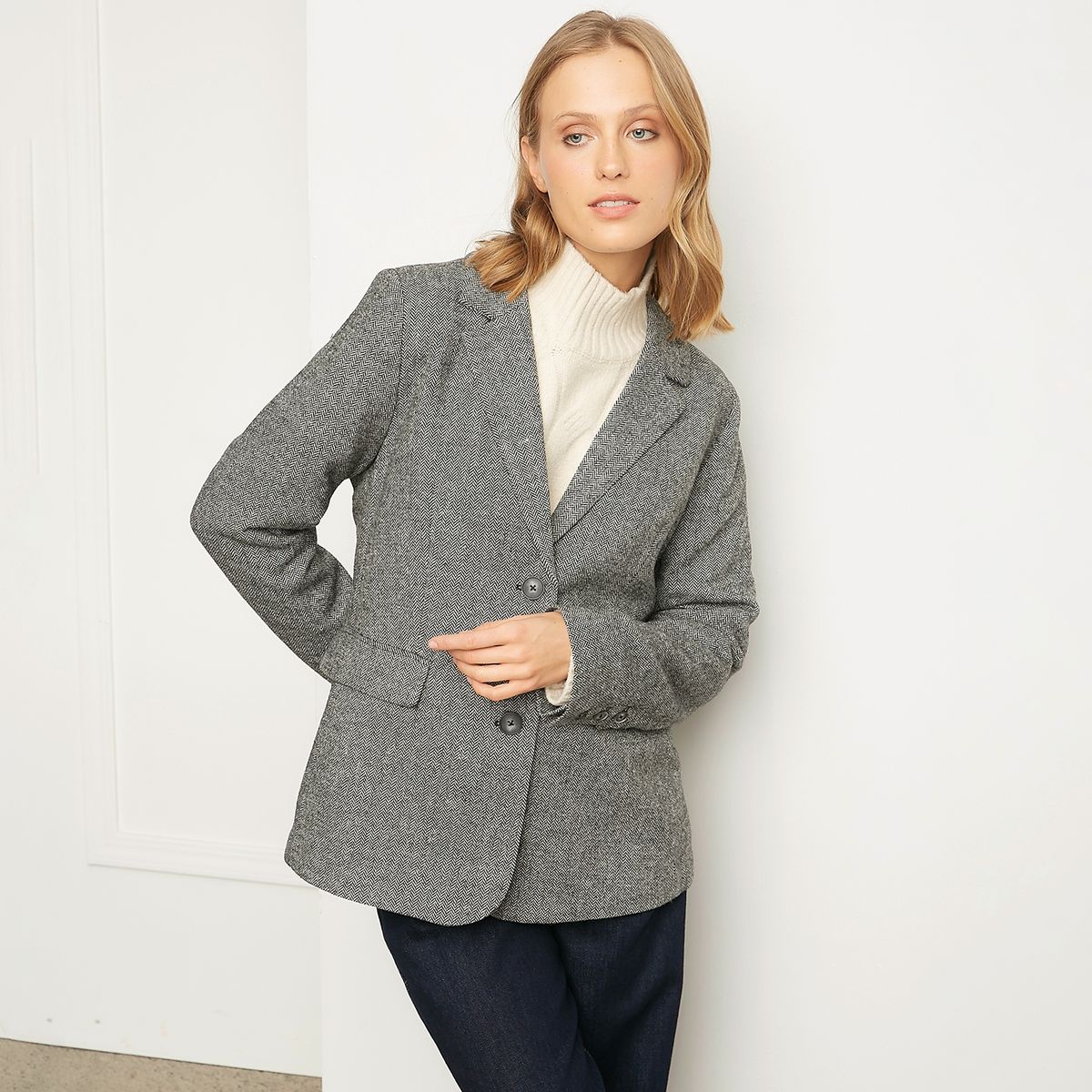 BASEMENT - Blazer Paño Mujer Basement