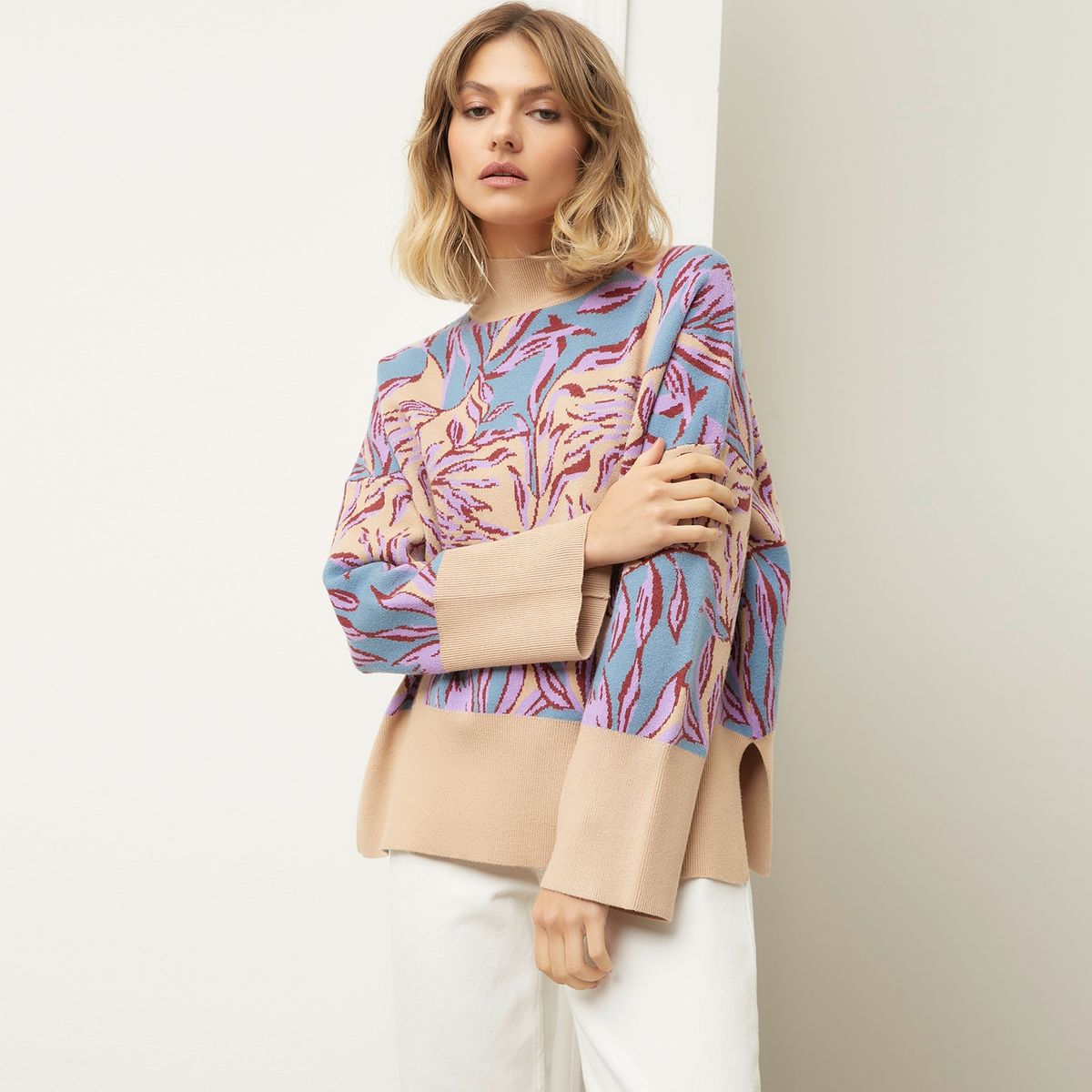 BASEMENT - Sweater Manga Larga Mujer Basement