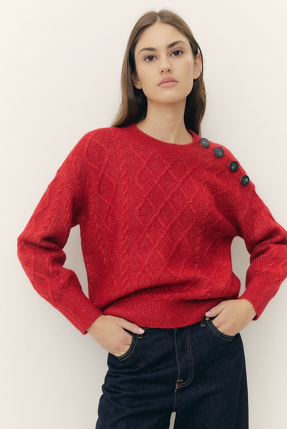 BASEMENT - Sweater Manga Larga Mujer Basement