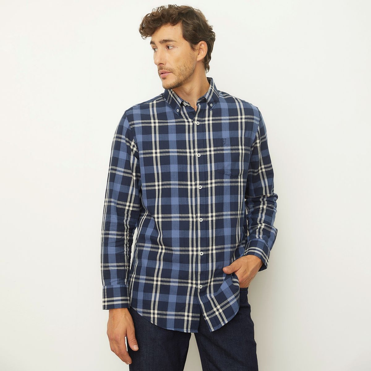 CHRISTIAN LACROIX - Camisa Casual Manga Larga Algodón Regular Hombre Christian Lacroix