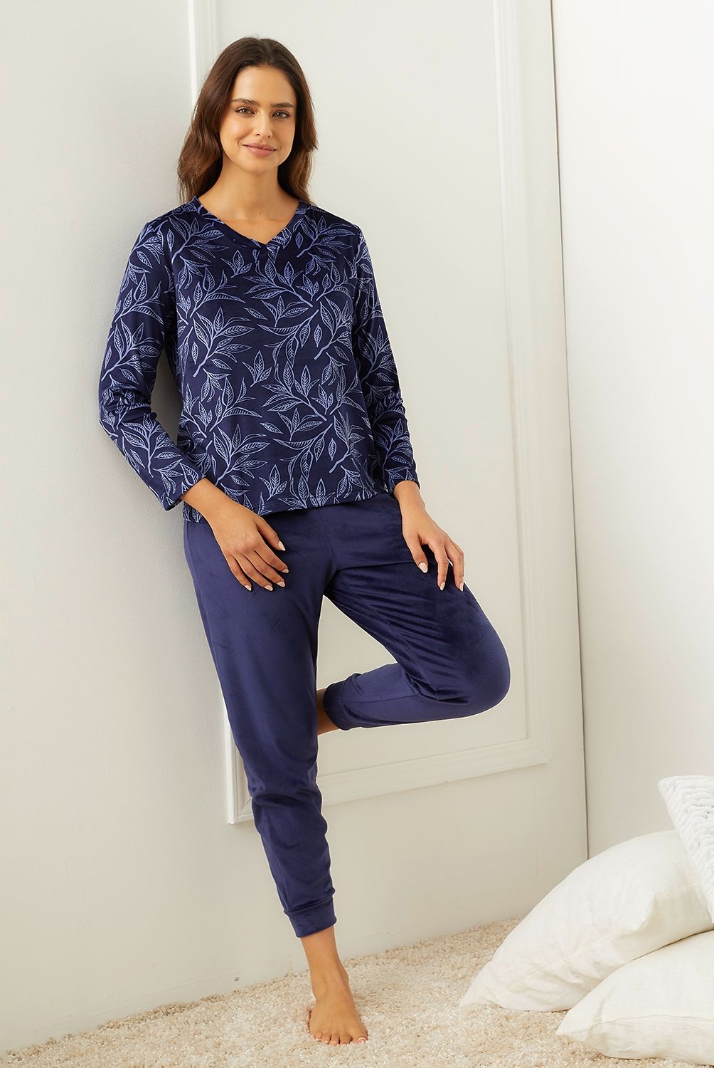BLU - Pijama De Velvet Mujer Blu