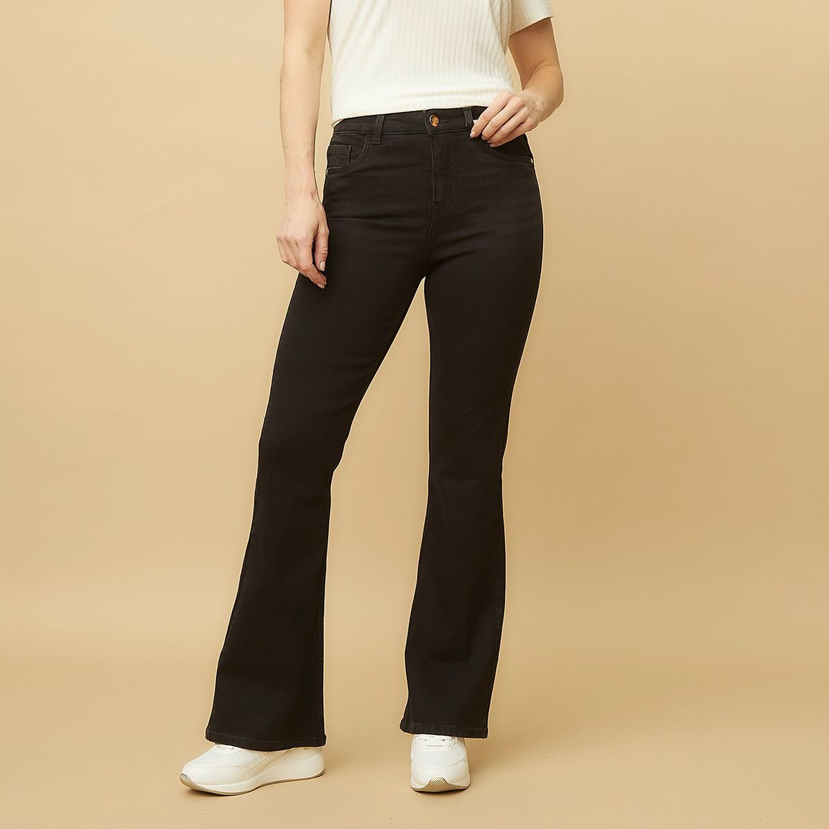 S COCCI - Jeans Flare Tiro Alto Mujer S Cocci