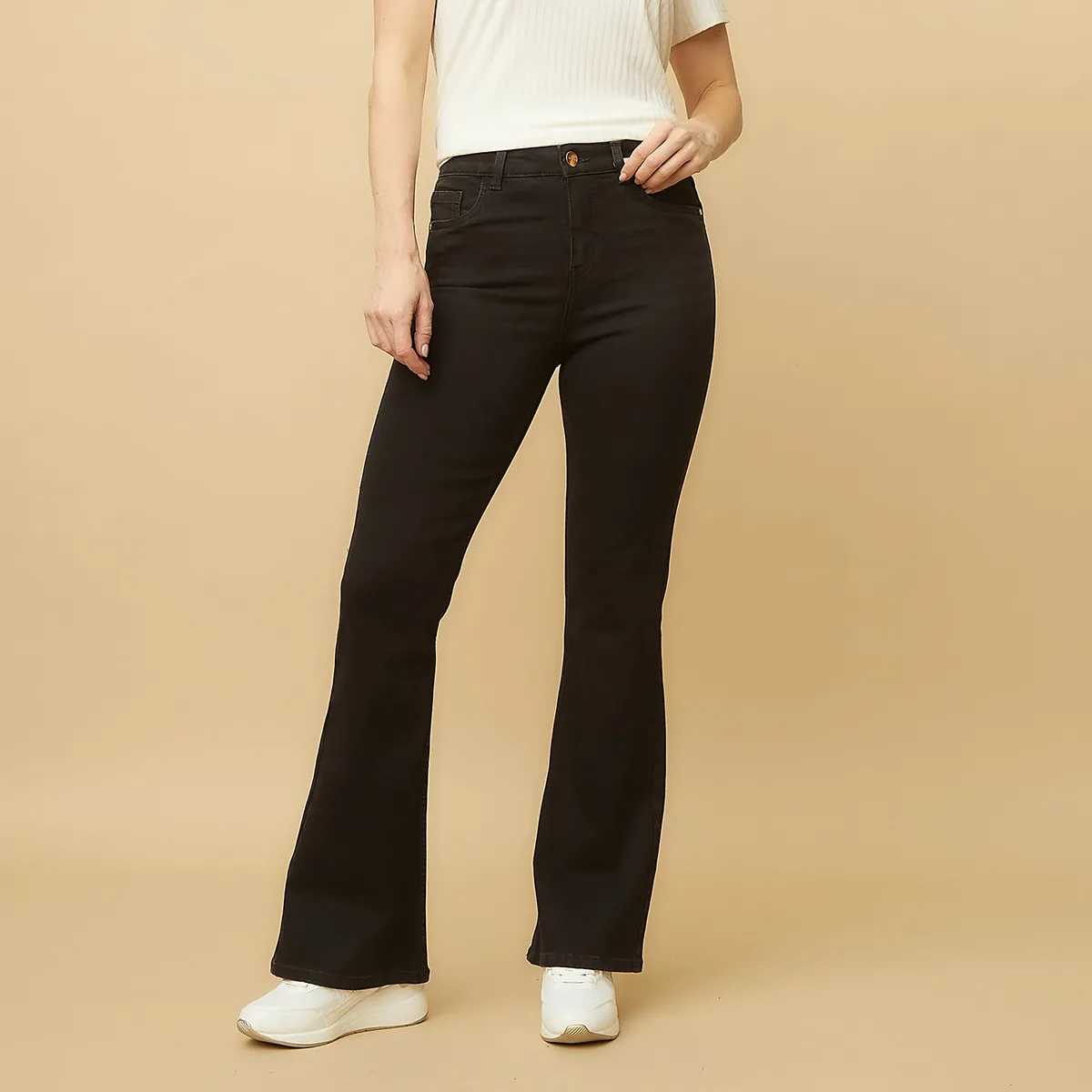 S COCCI - Jeans Flare Tiro Alto Mujer S Cocci