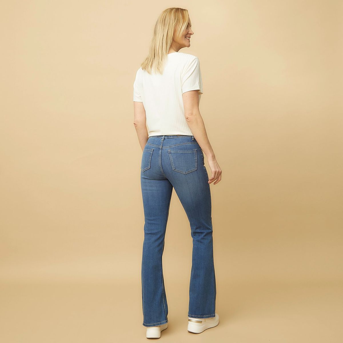 S COCCI - Jeans Flare Tiro Alto Mujer S Cocci