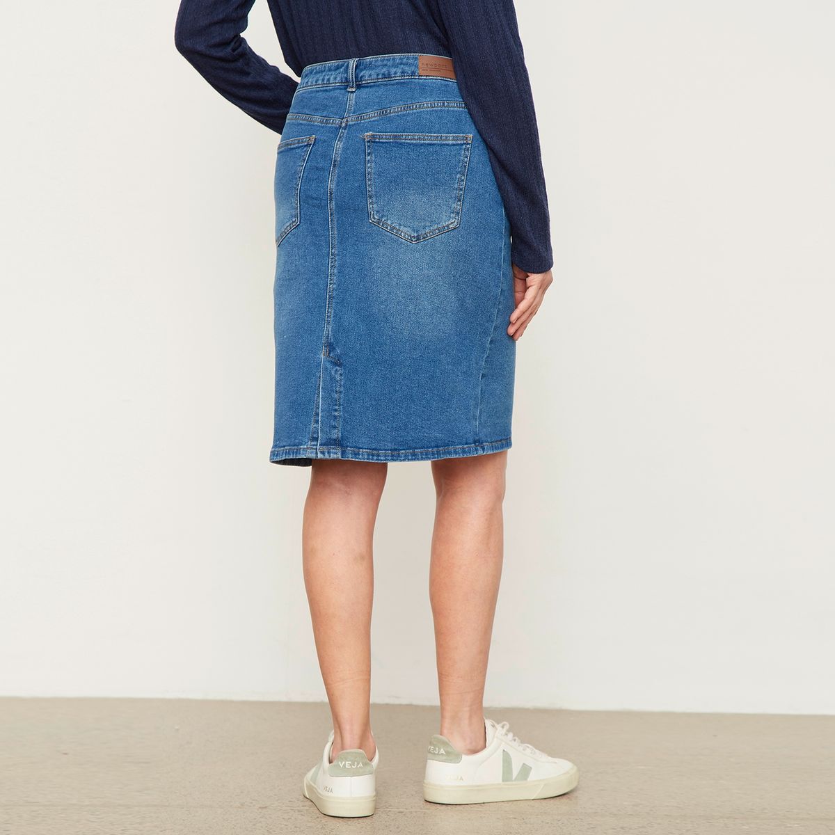 NEWPORT - Falda Newport Midi Algodón Mujer Diseño Liso