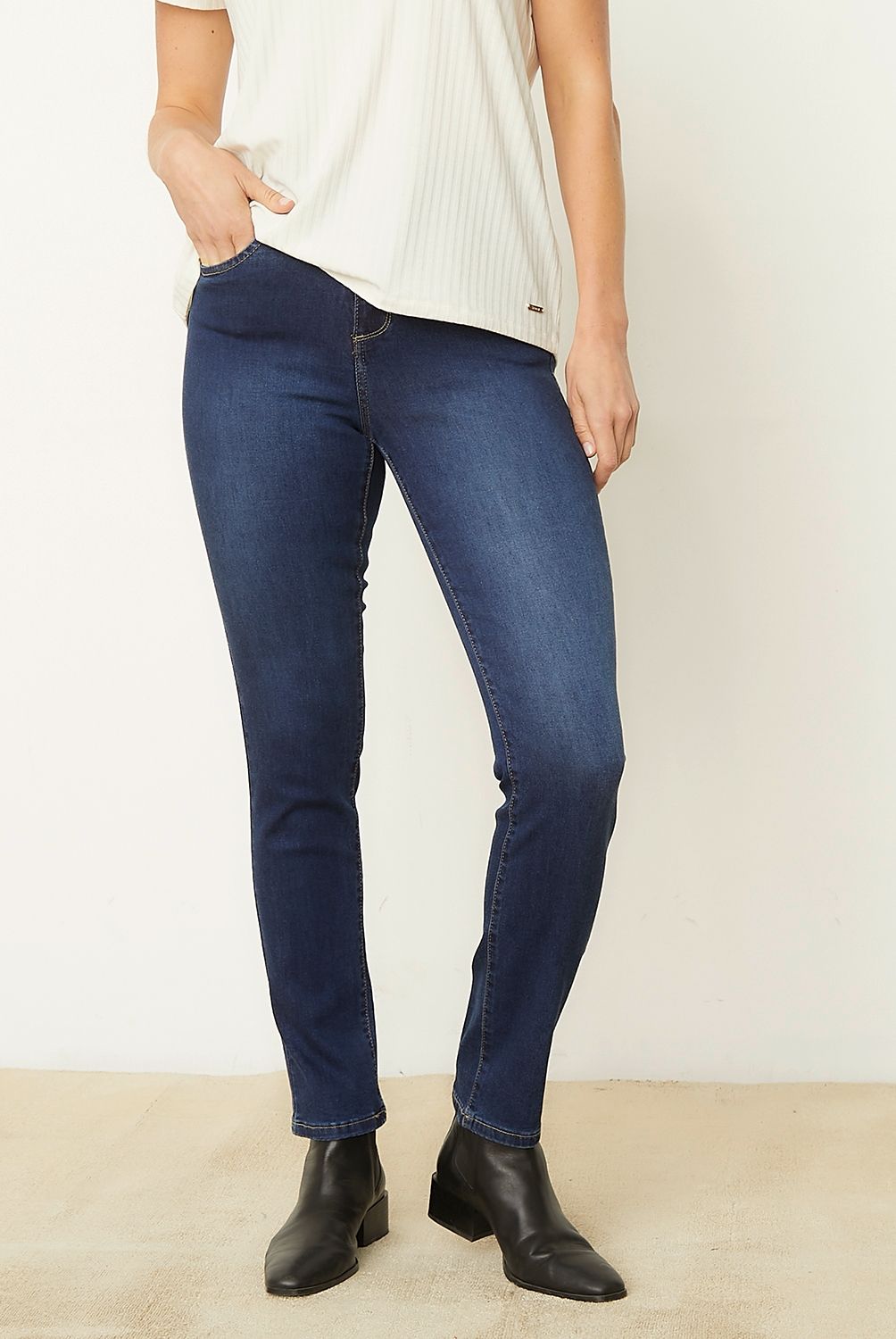 S COCCI - Jeans Straight Tiro Alto Mujer S Cocci