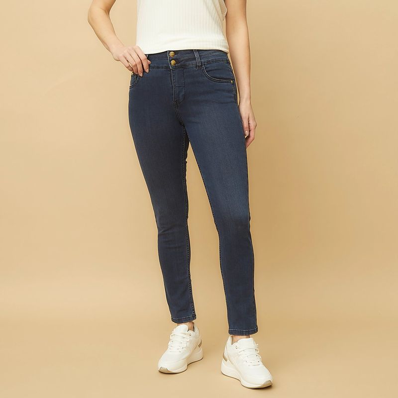 S COCCI - Jeans Skinny Tiro Alto Mujer S.cocci Algodón
