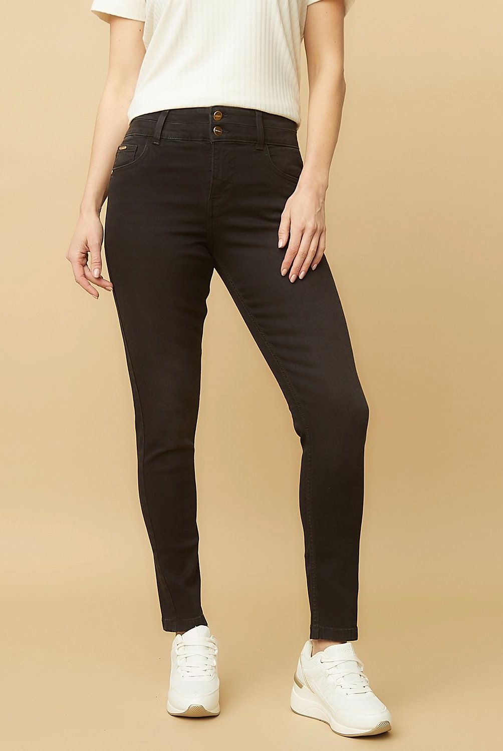 S COCCI - Jeans Skinny Tiro Alto Mujer S.cocci Algodón