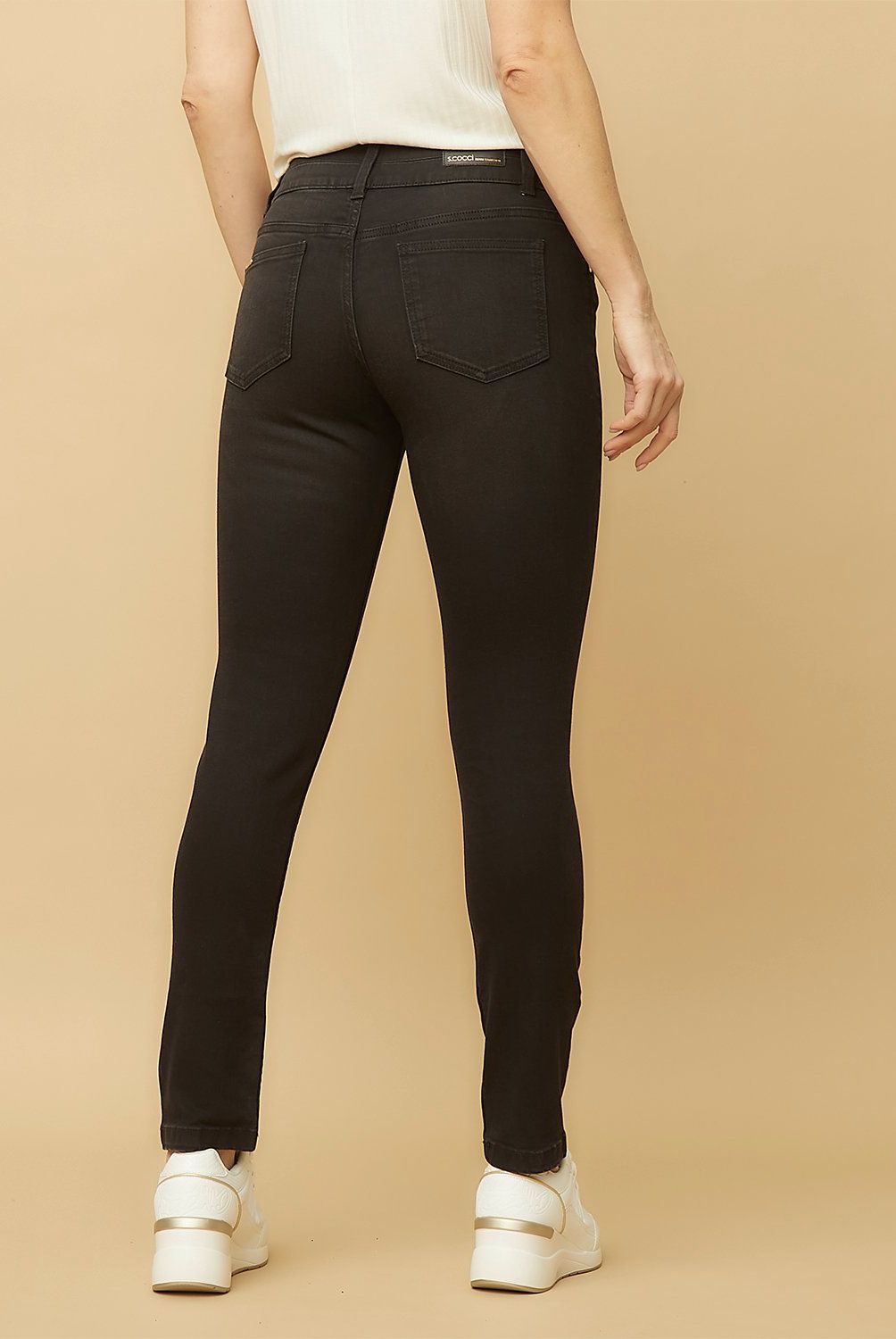 S COCCI - Jeans Skinny Tiro Alto Mujer S.cocci Algodón