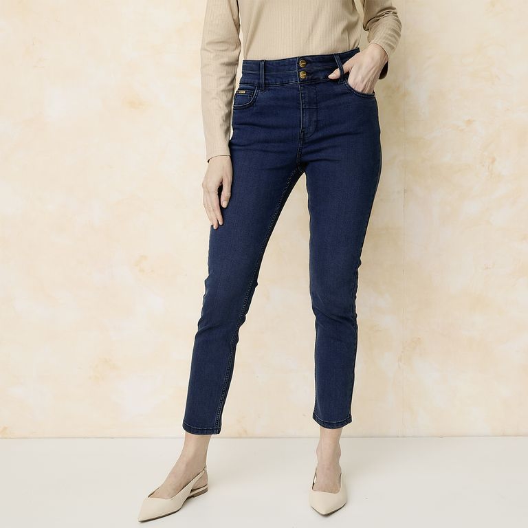 Jeans Skinny Tiro Alto Mujer