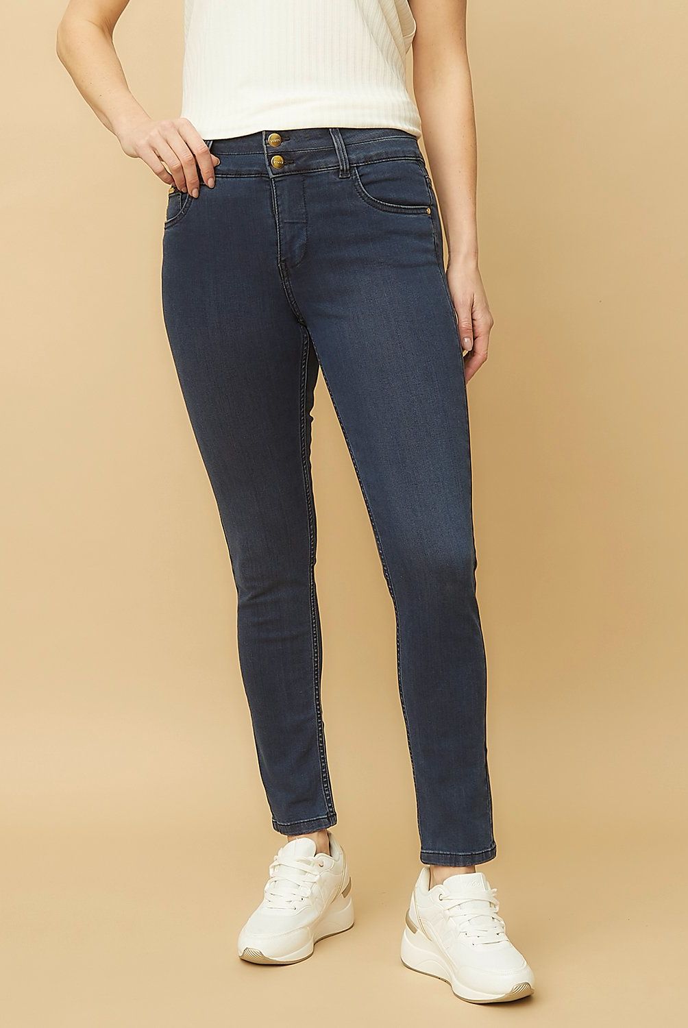 S COCCI - Jeans Skinny Tiro Alto Mujer S.cocci Algodón