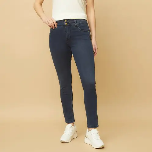 S COCCI - Jeans Skinny Tiro Alto Mujer S.cocci Algodón